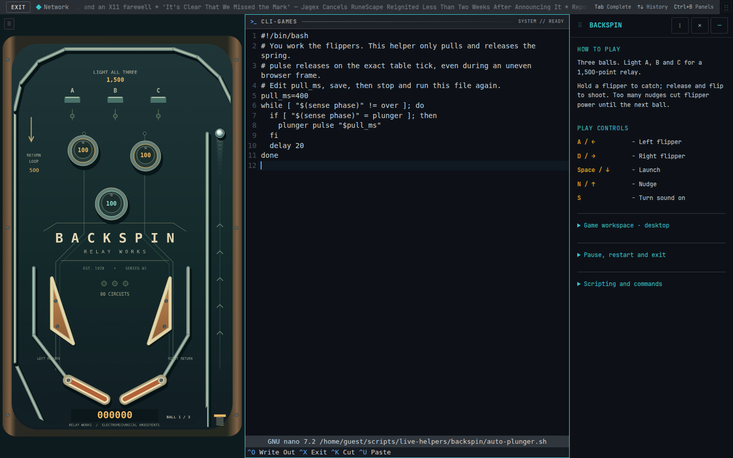Editing the launch duration in nano while the table remains open